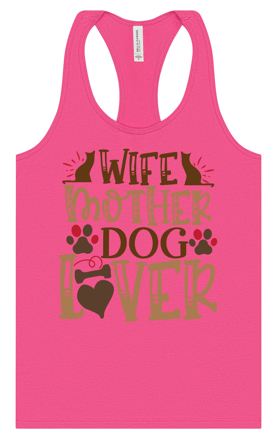 Wife, Mother, Dog Lover Women's Racerback Tank