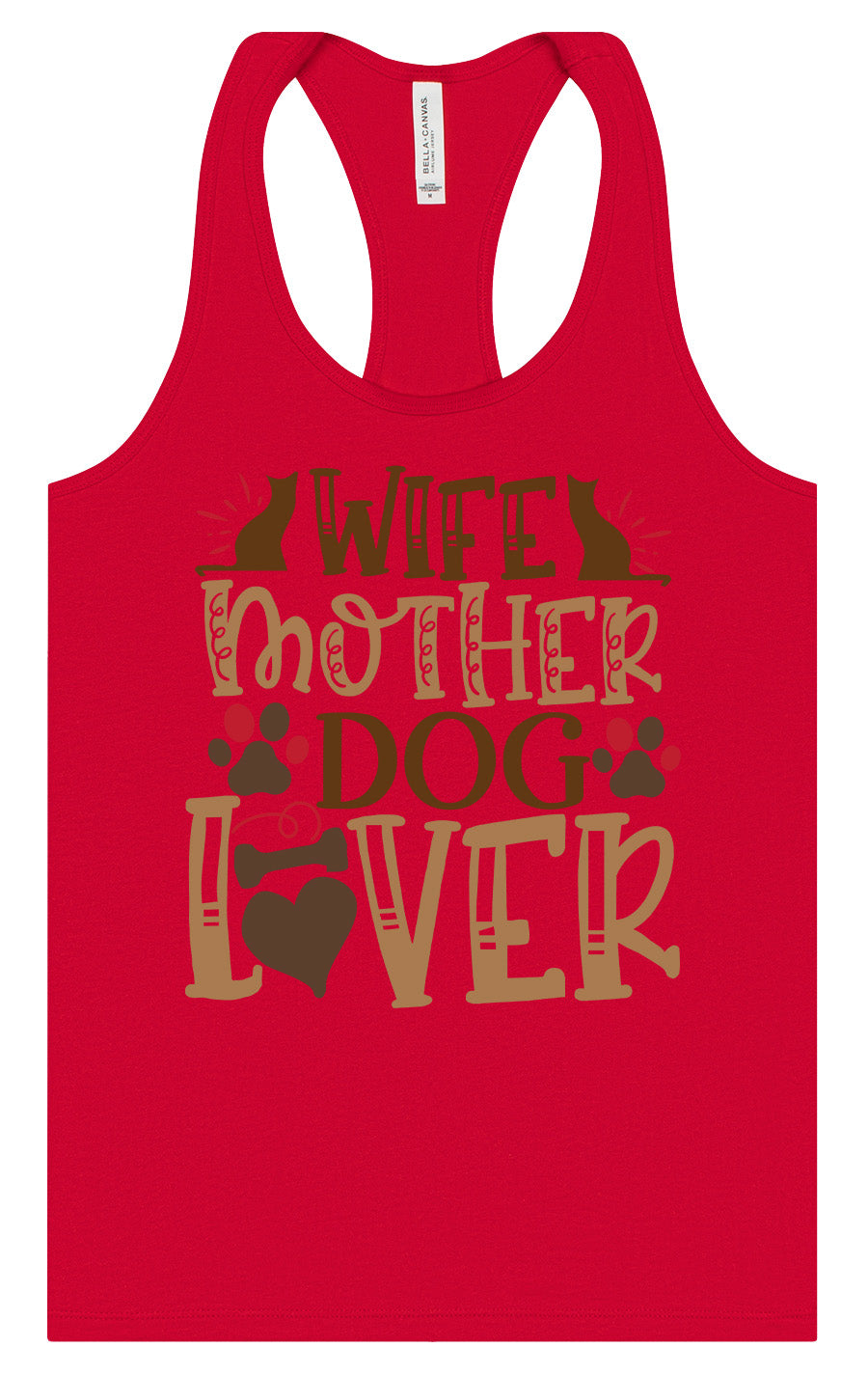 Wife, Mother, Dog Lover Women's Racerback Tank