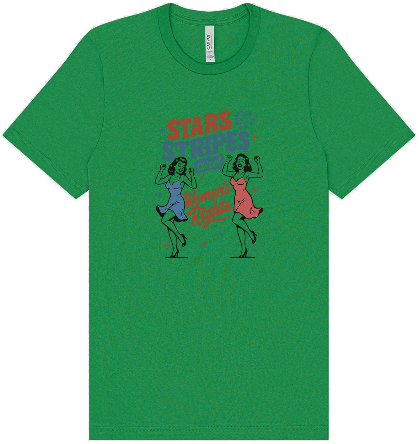 Stars, Stripes, and Women's Rights Adult Bella Canvas Shirt