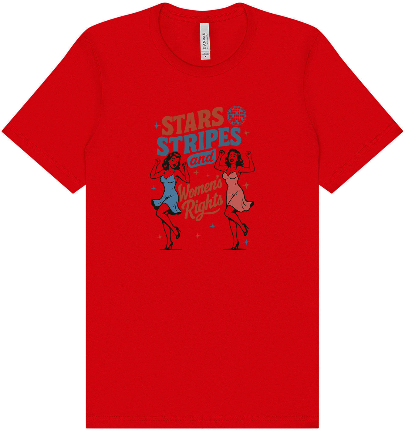Stars, Stripes, and Women's Rights Adult Bella Canvas Shirt
