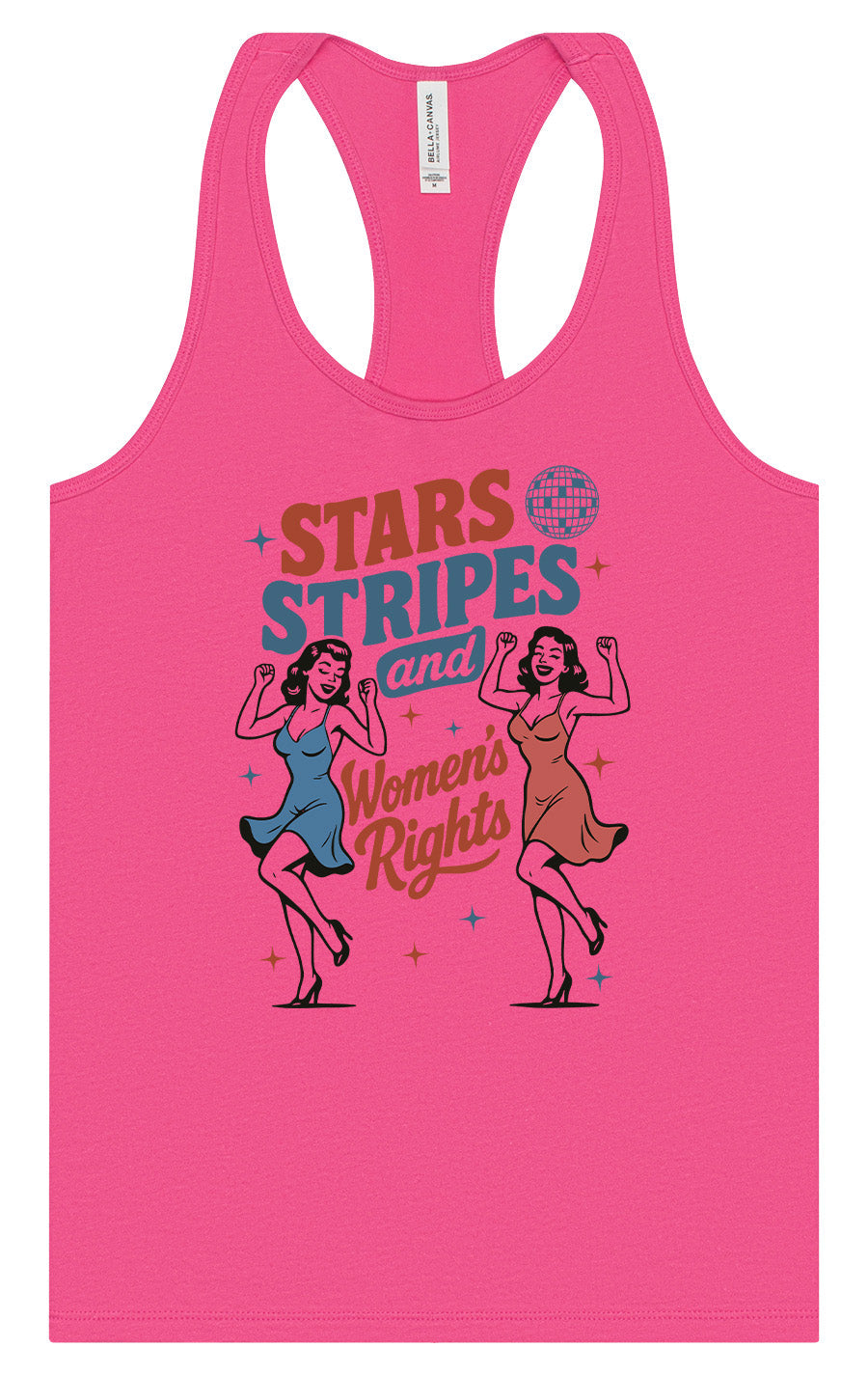 Stars, Stripes, and Women's Rights Women's Racerback Tank