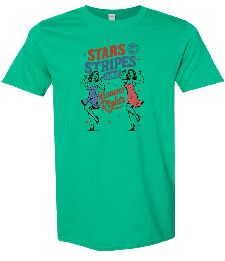 Stars, Stripes, and Women's Rights Adult Gildan Soft Shirt
