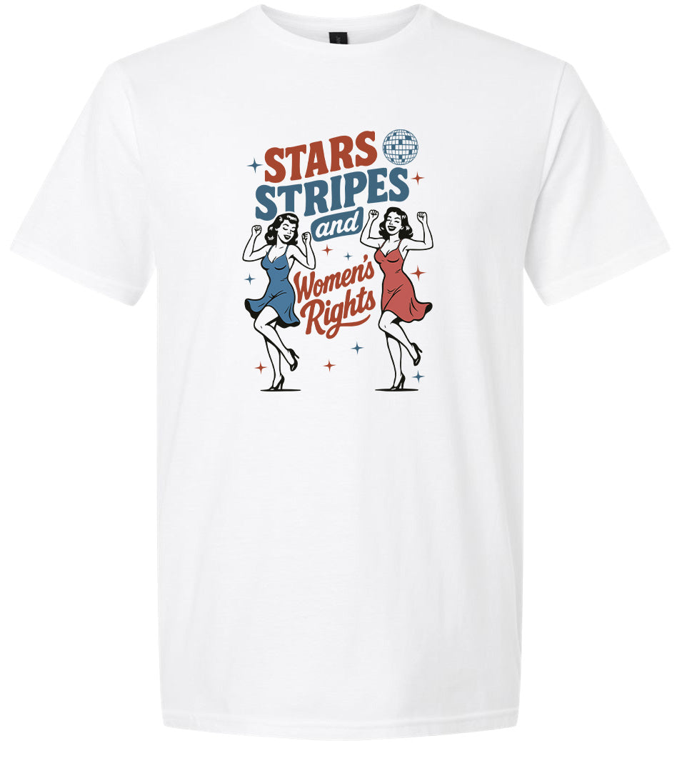 Stars, Stripes, and Women's Rights Adult Gildan Soft Shirt