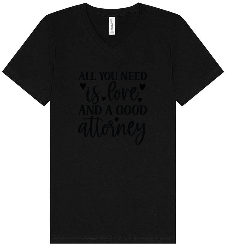 Love and a Good Attorney Unisex V-Neck Shirt