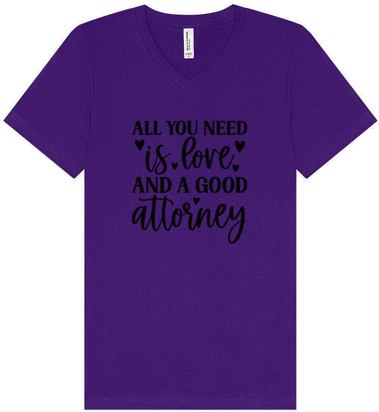 Love and a Good Attorney Unisex V-Neck Shirt