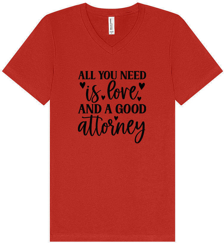 Love and a Good Attorney Unisex V-Neck Shirt