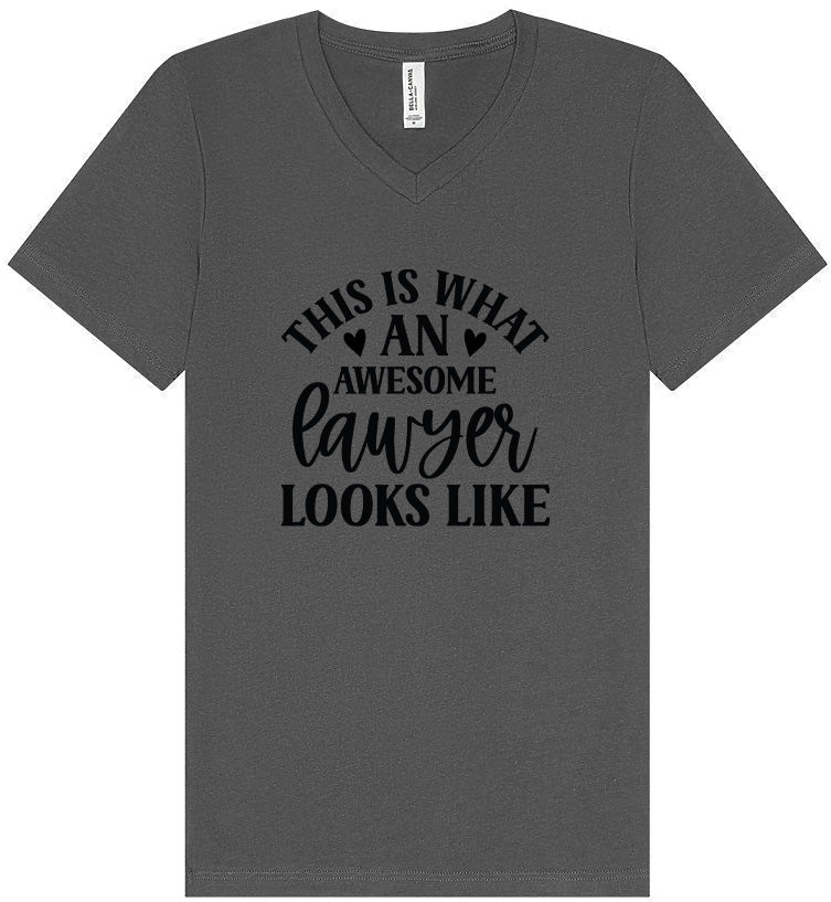 This is What an Awesome Lawyer Looks Like Unisex V-Neck Shirt
