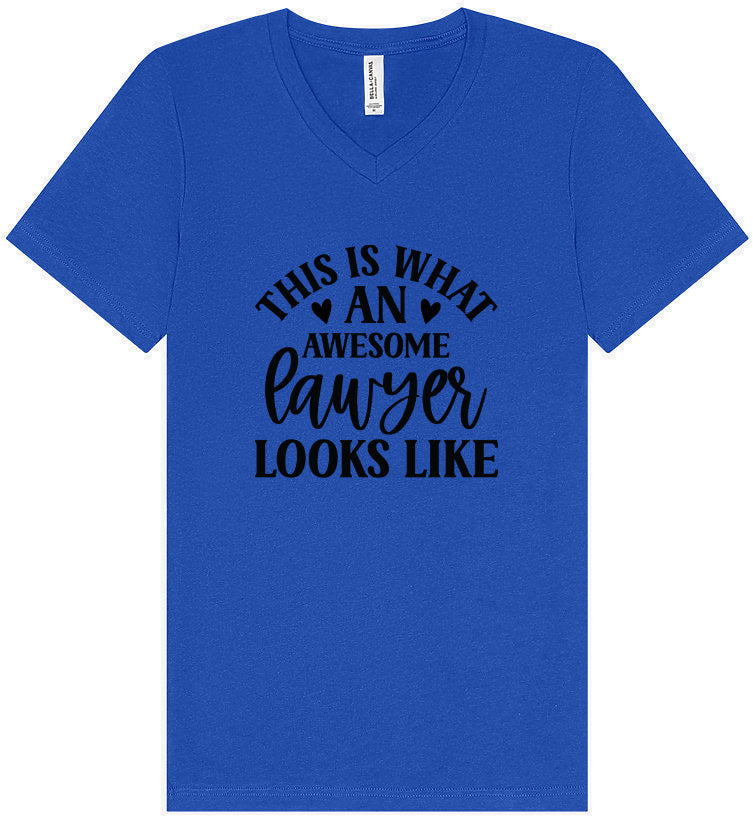This is What an Awesome Lawyer Looks Like Unisex V-Neck Shirt