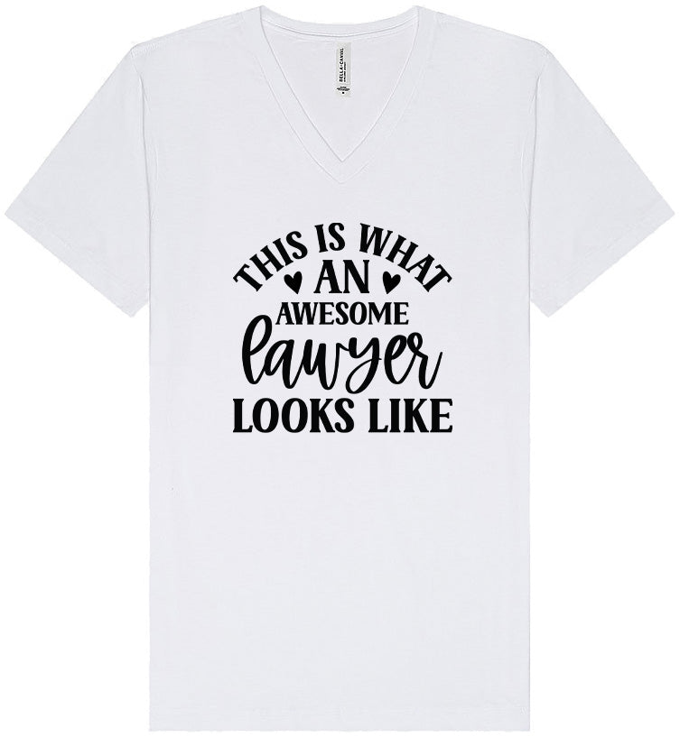 This is What an Awesome Lawyer Looks Like Unisex V-Neck Shirt