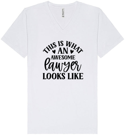 This is What an Awesome Lawyer Looks Like Unisex V-Neck Shirt