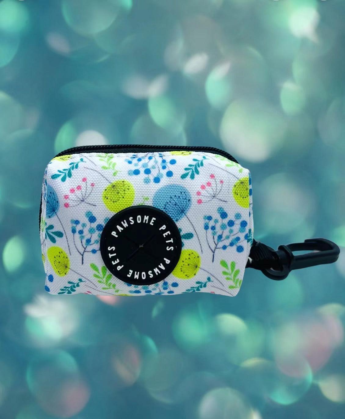 Waste Bag Holder-Sky Blue Floral