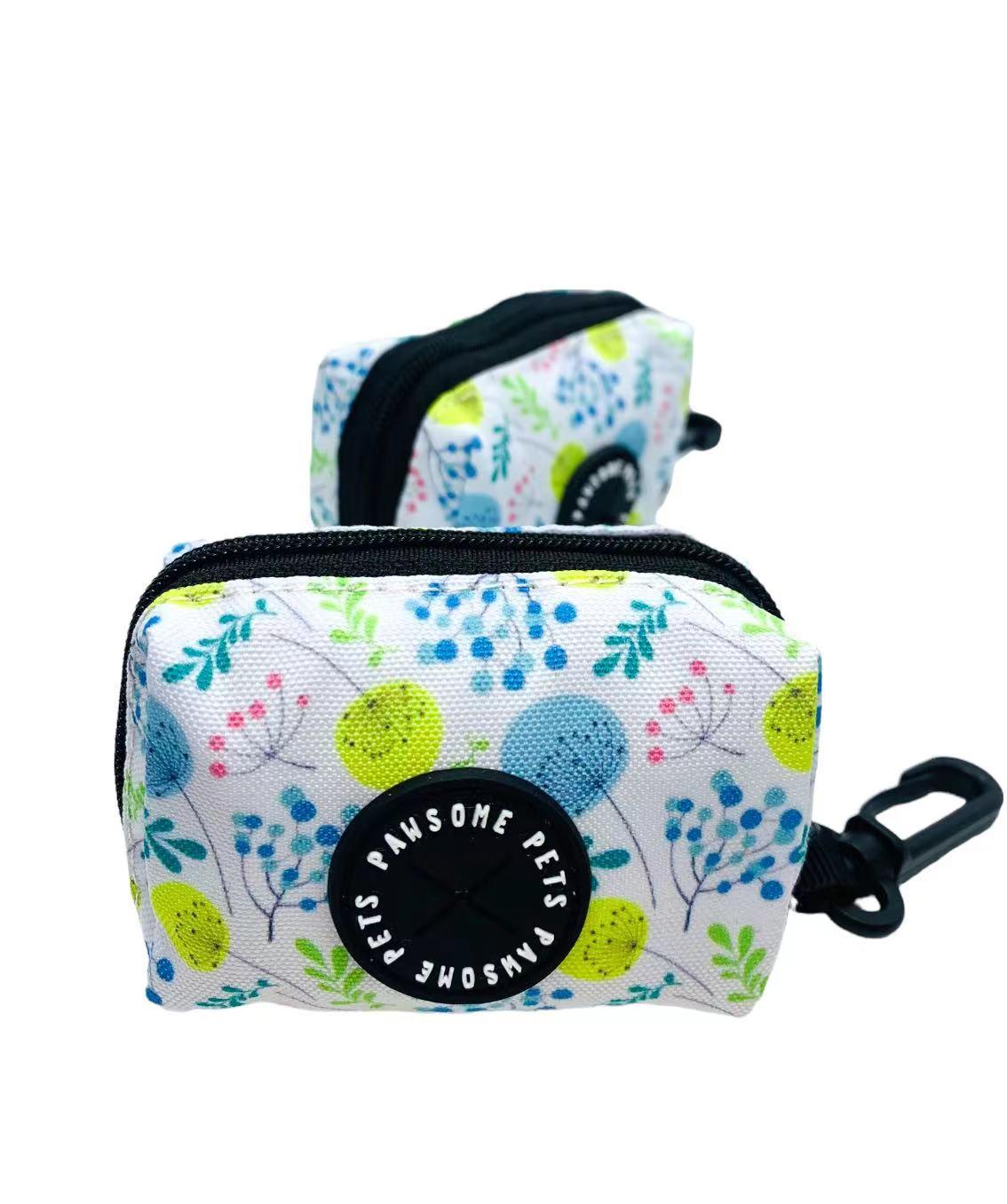 Waste Bag Holder-Sky Blue Floral