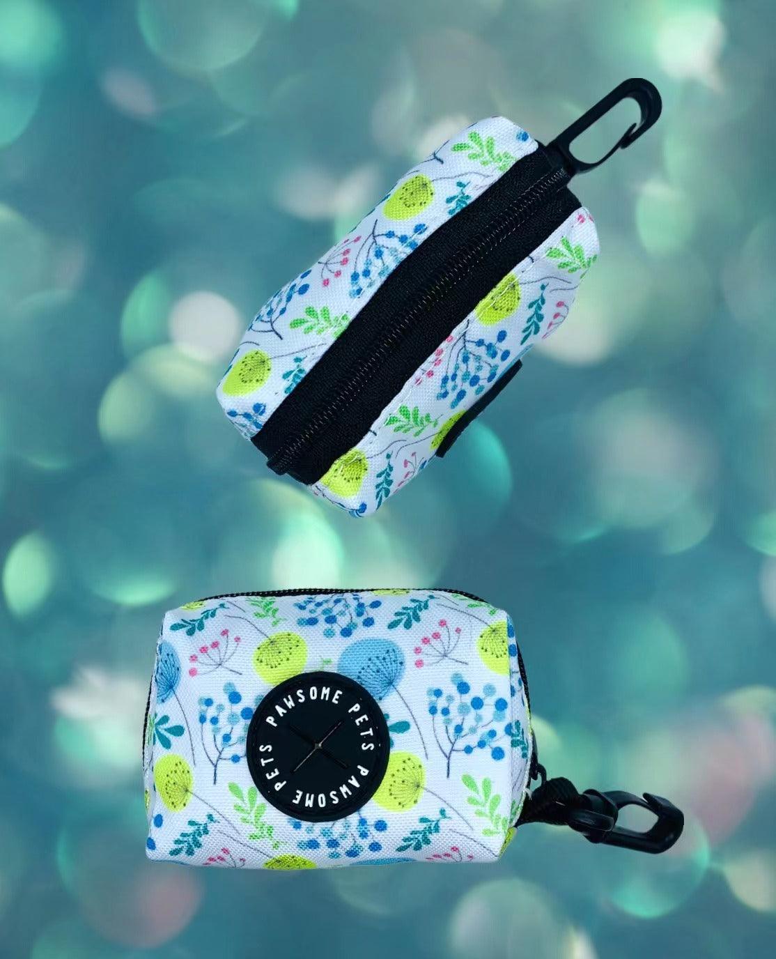 Waste Bag Holder-Sky Blue Floral