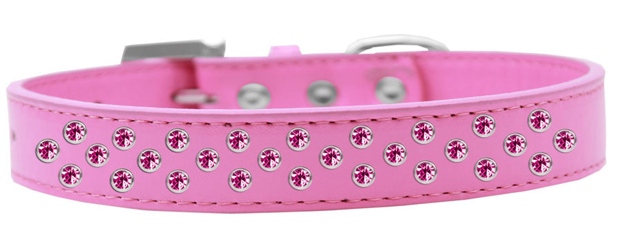 Collar de moda para perros, cachorros y mascotas, con adornos de cristales de color rosa brillante