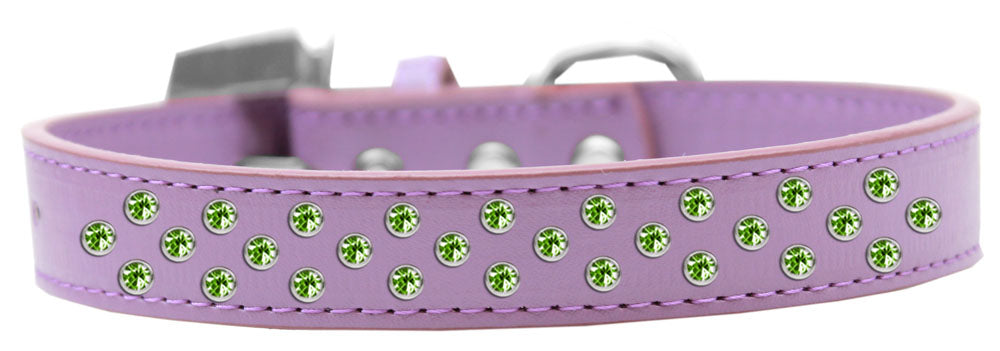 Dog, Puppy & Pet Fashion  Collar, "Lime Green Crystal Sprinkles"