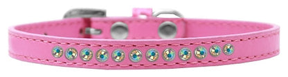 Collar de moda para perros, cachorros y mascotas, con aros de cristal Aurora Borealis