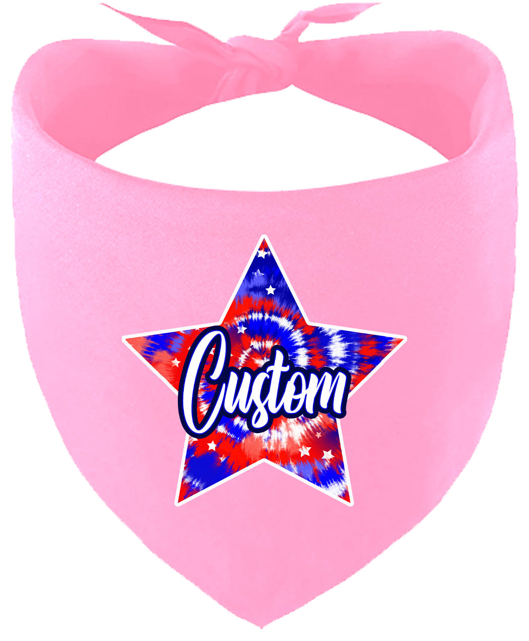 Custom Patriotic Tie Dye Pet Bandana