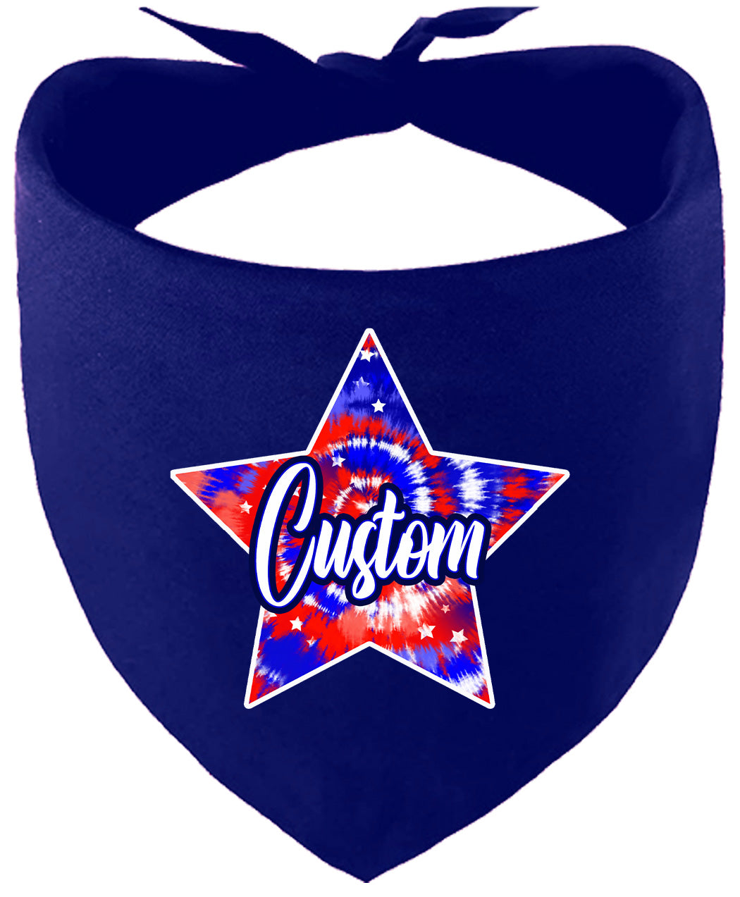 Custom Patriotic Tie Dye Pet Bandana