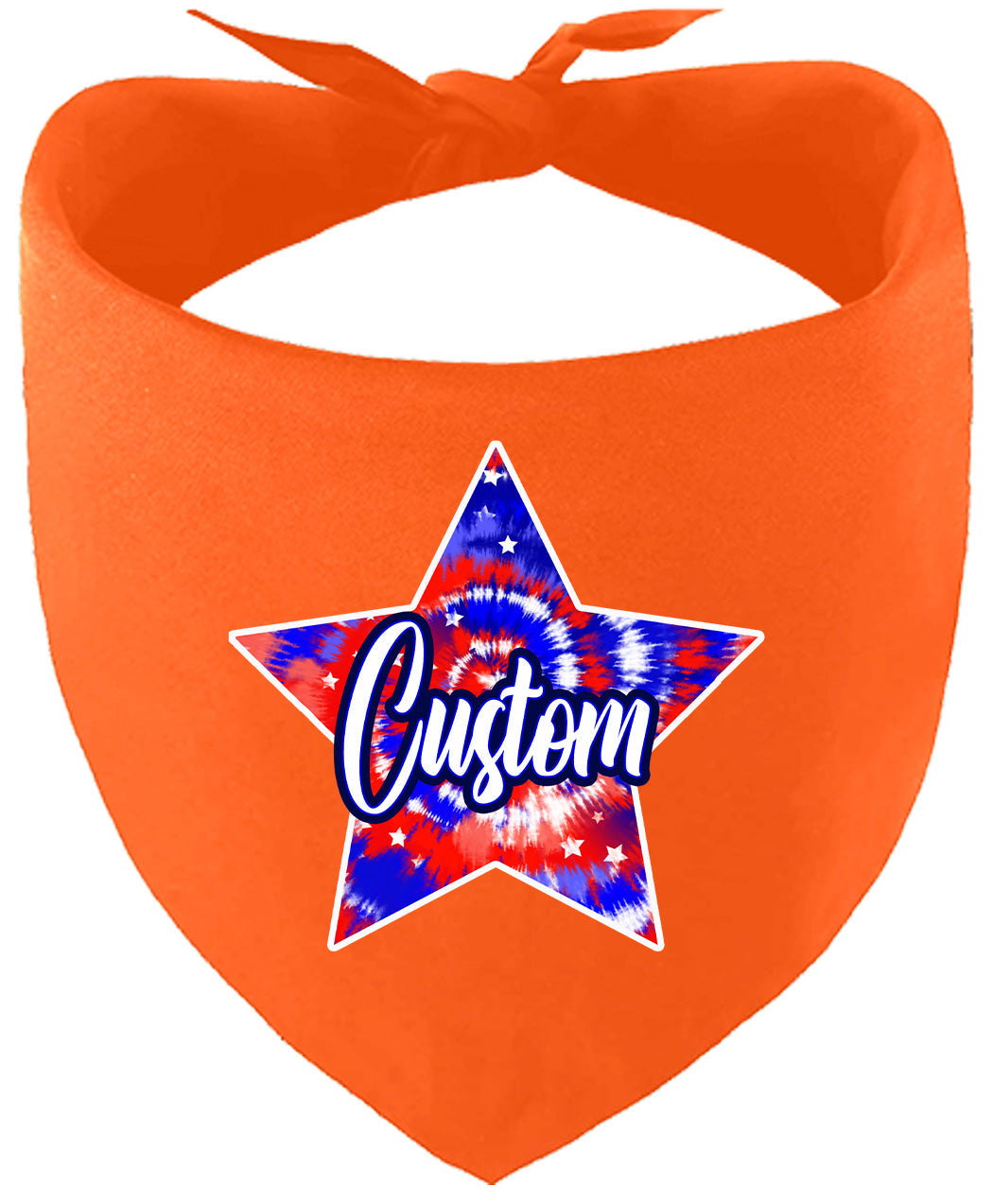 Custom Patriotic Tie Dye Pet Bandana