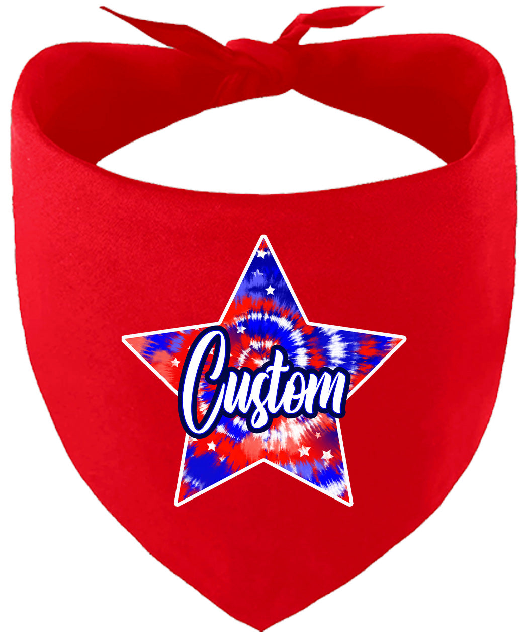 Custom Patriotic Tie Dye Pet Bandana
