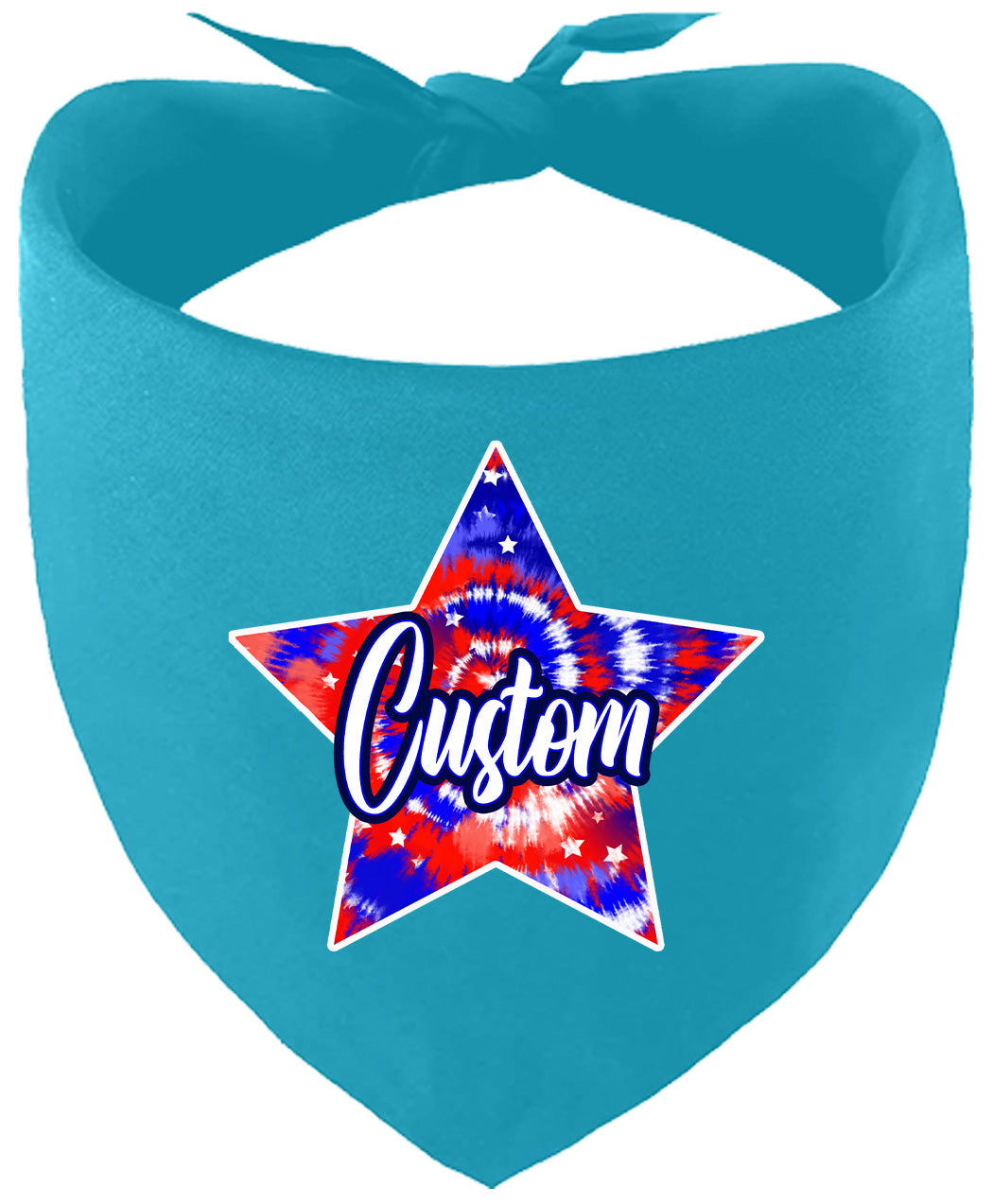 Custom Patriotic Tie Dye Pet Bandana
