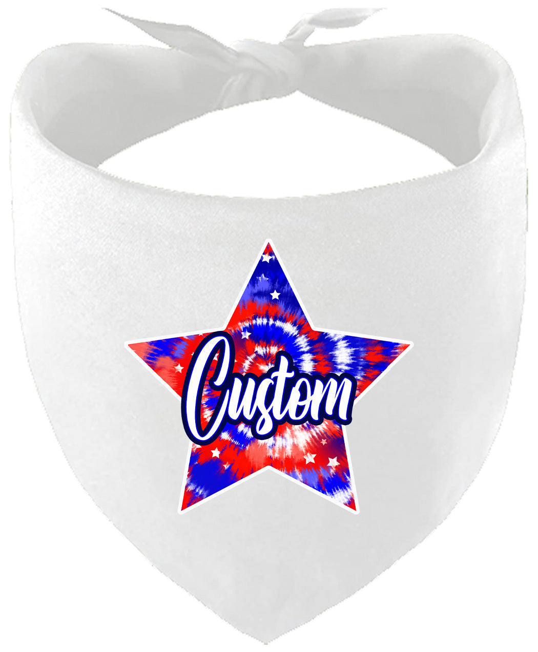 Custom Patriotic Tie Dye Pet Bandana
