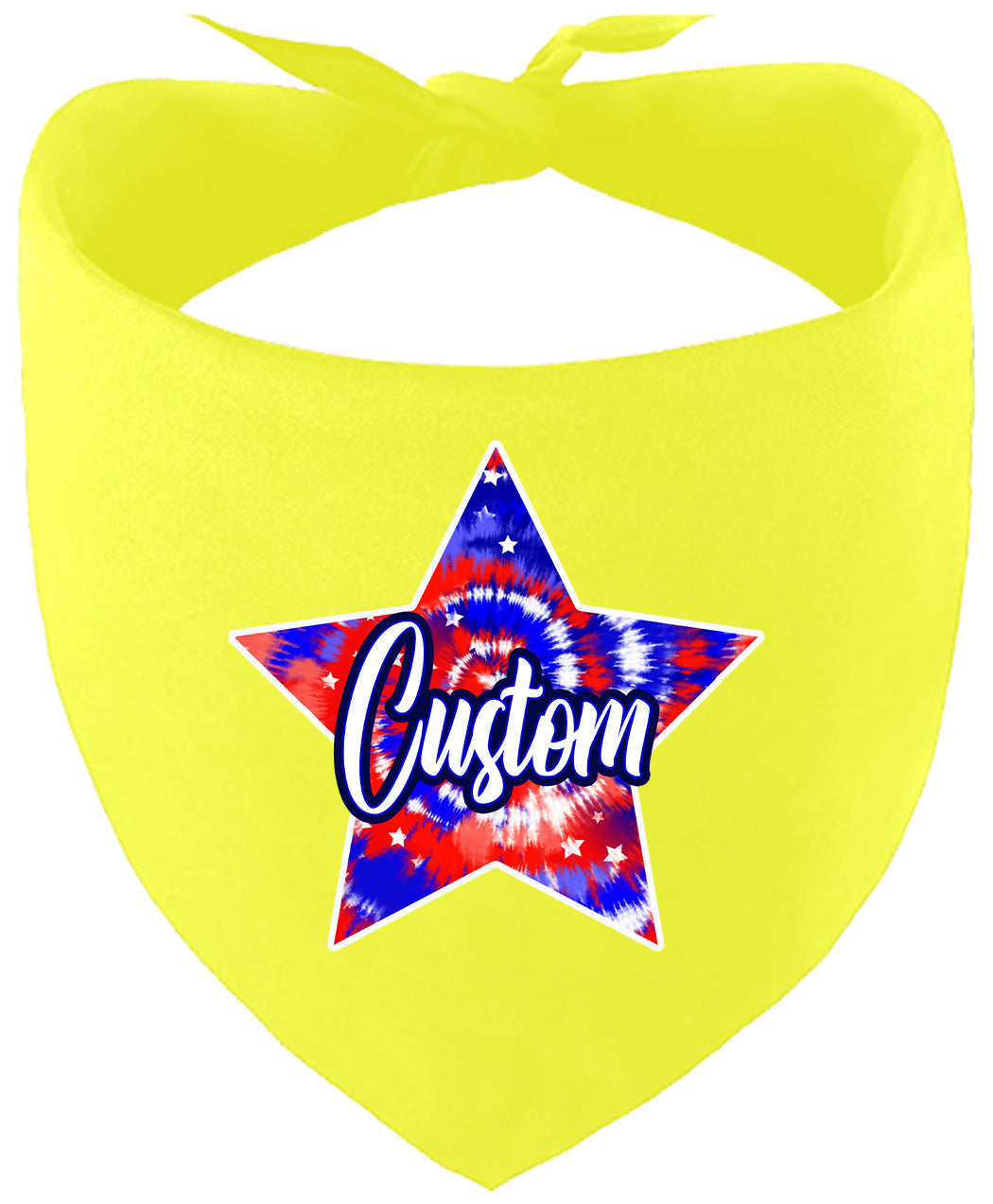 Custom Patriotic Tie Dye Pet Bandana