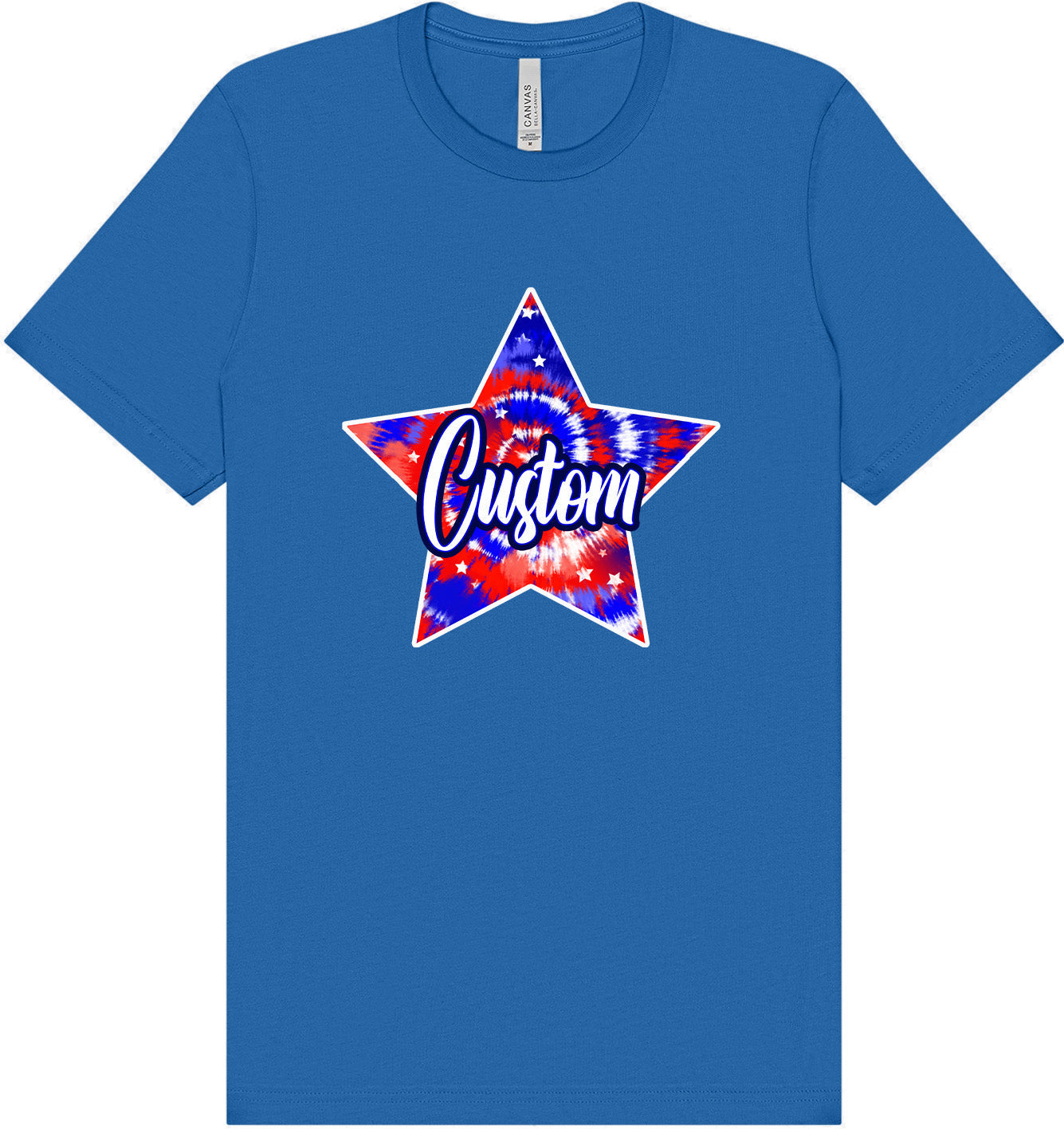 Custom Patriotic Tie Dye Adult Bella Canvas Shirt