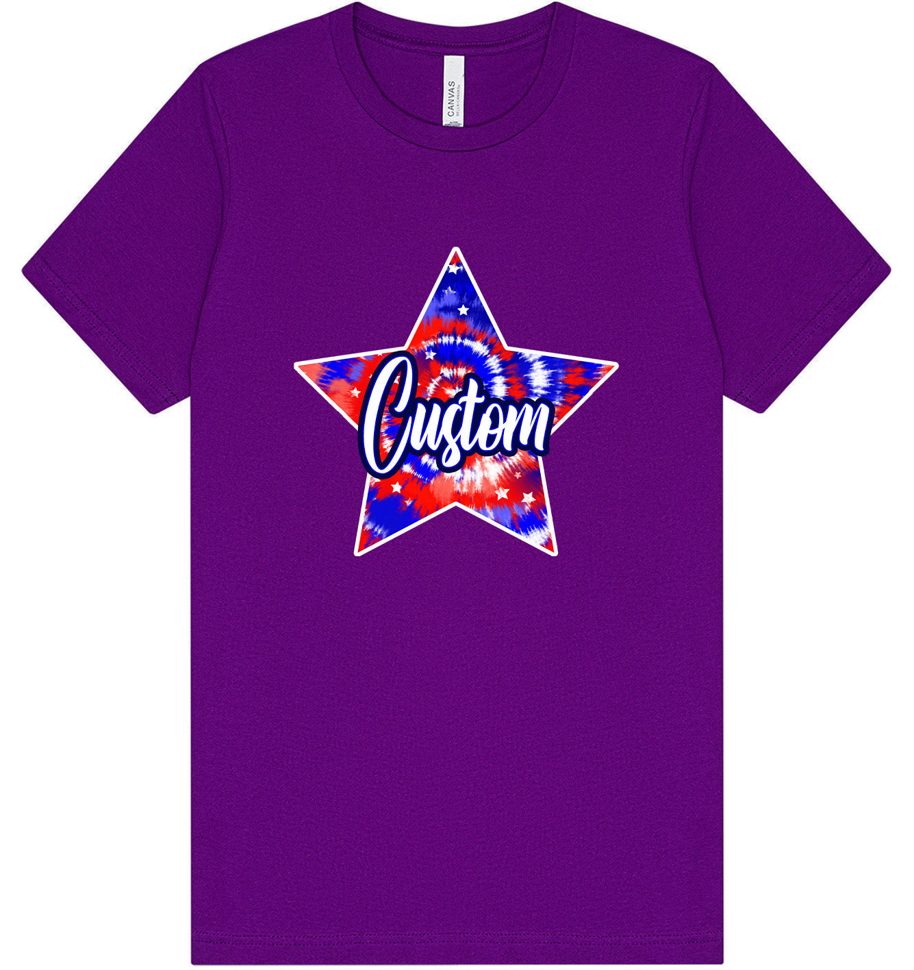 Custom Patriotic Tie Dye Adult Bella Canvas Shirt