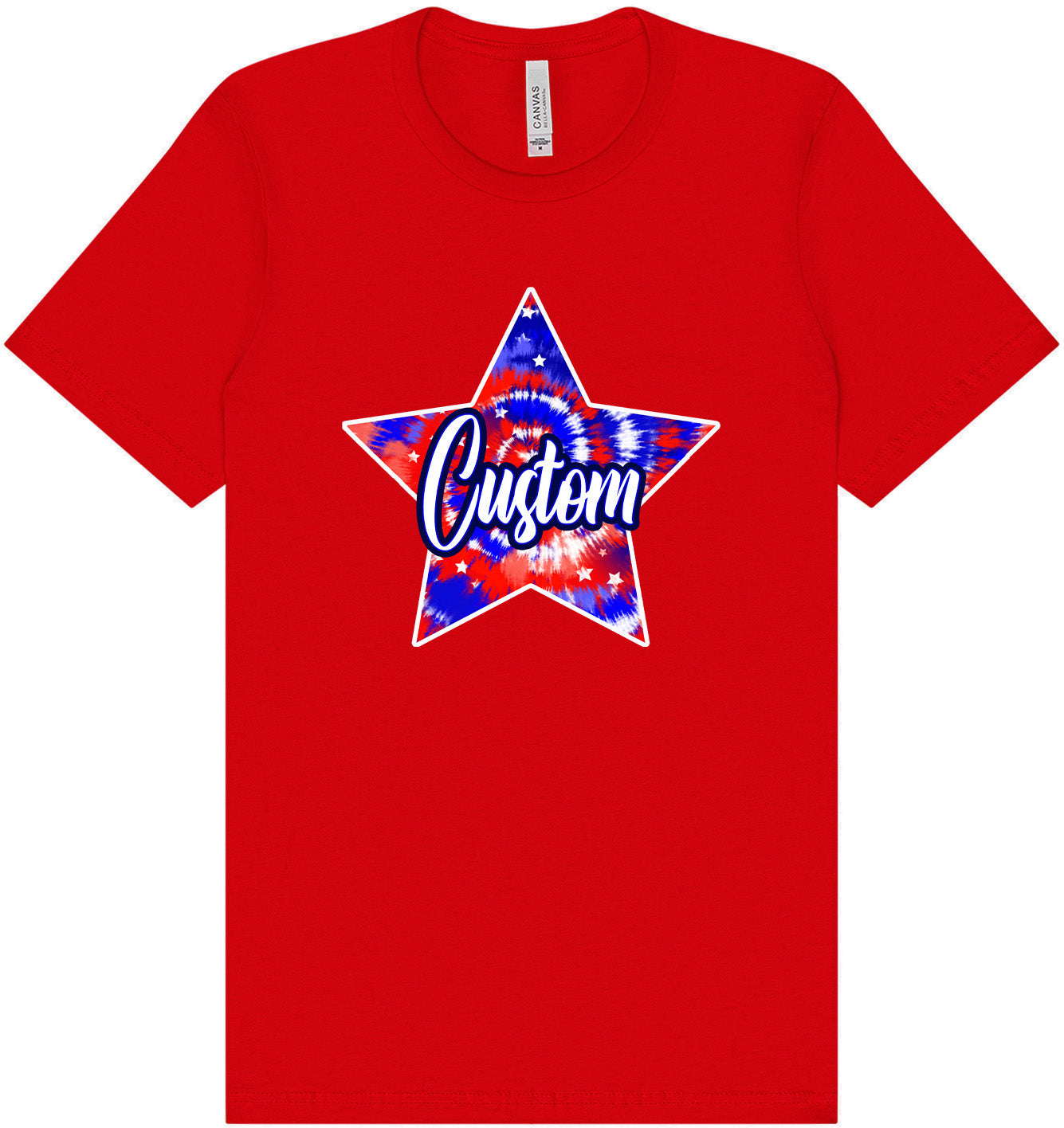 Custom Patriotic Tie Dye Adult Bella Canvas Shirt