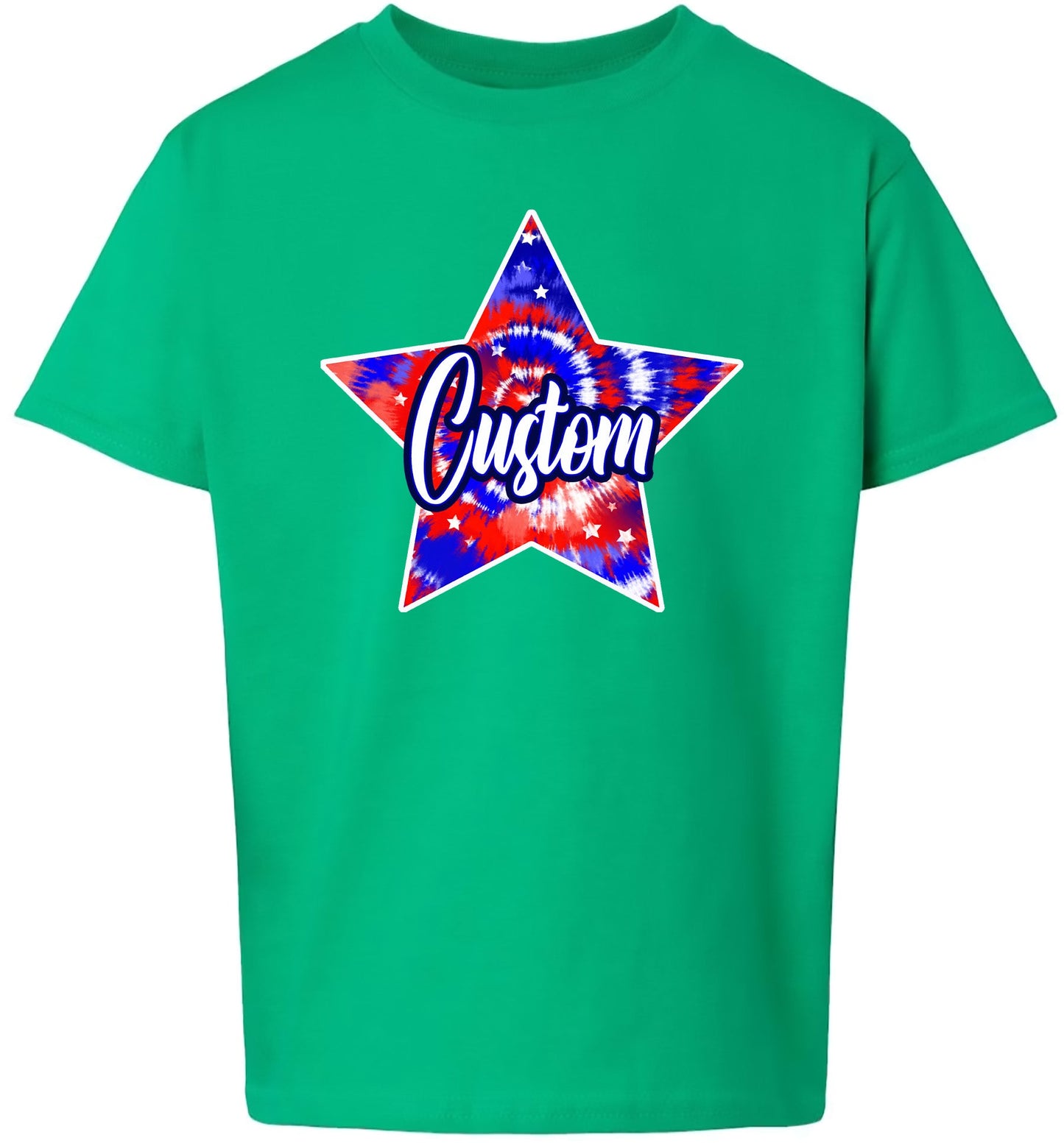 Custom Patriotic Tie Dye Children's Gildan Soft Shirt