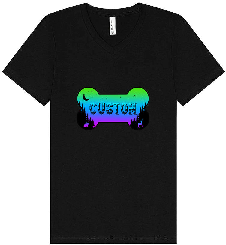 Custom Mountain Shades Unisex V-Neck Shirt