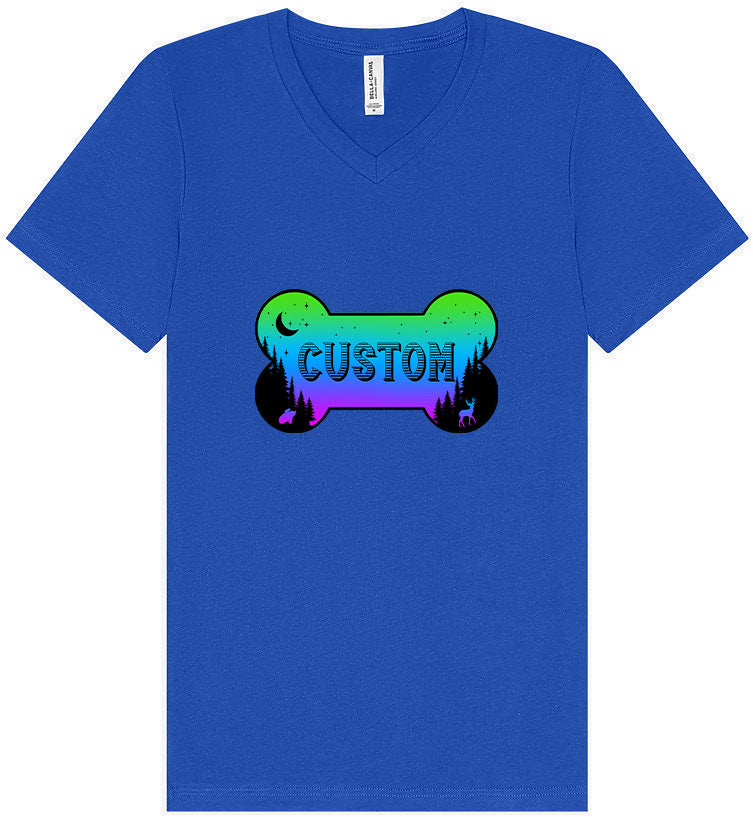 Custom Mountain Shades Unisex V-Neck Shirt