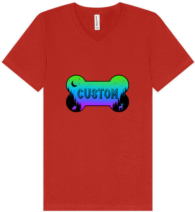 Custom Mountain Shades Unisex V-Neck Shirt