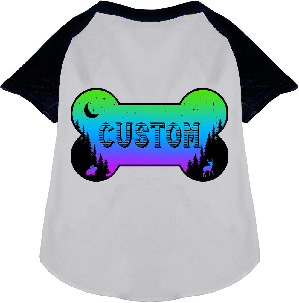 Custom Mountain Shades Pet Raglan Shirts