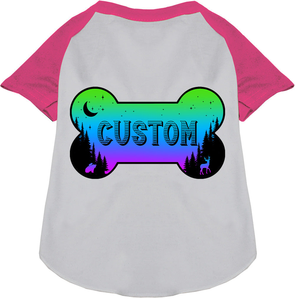 Custom Mountain Shades Pet Raglan Shirts