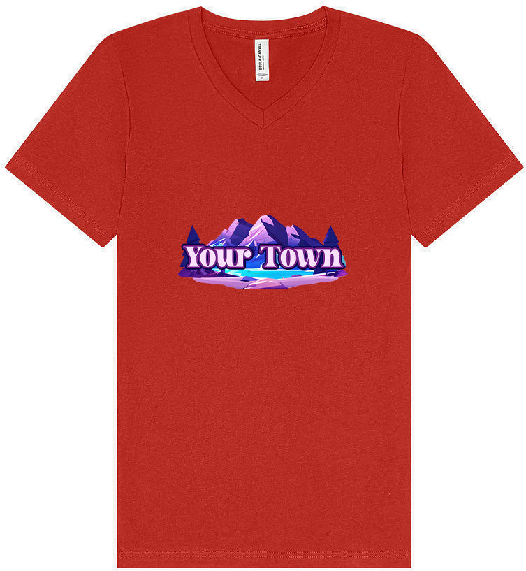 Custom Alpine Pawscape Unisex V-Neck Shirt