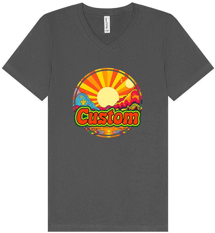 Custom Mellow Mountain Unisex V-Neck Shirt