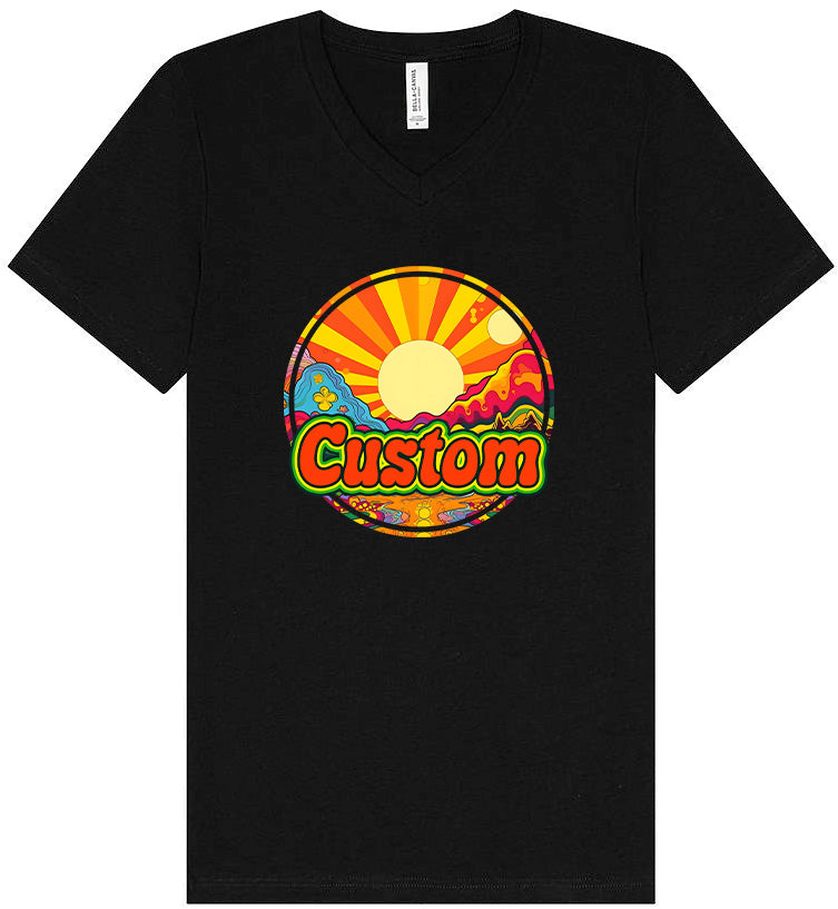 Custom Mellow Mountain Unisex V-Neck Shirt