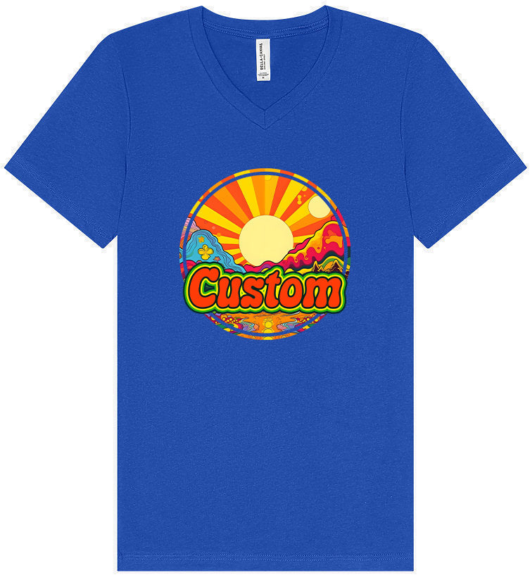 Custom Mellow Mountain Unisex V-Neck Shirt