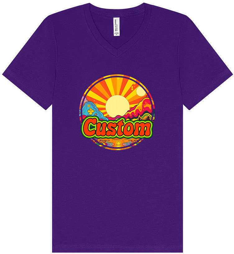 Custom Mellow Mountain Unisex V-Neck Shirt