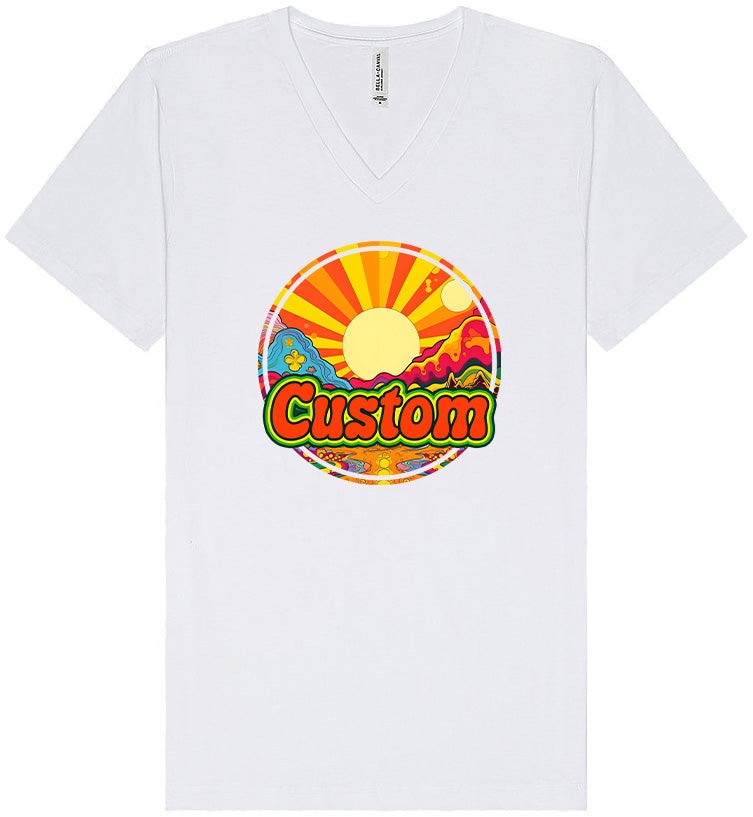 Custom Mellow Mountain Unisex V-Neck Shirt