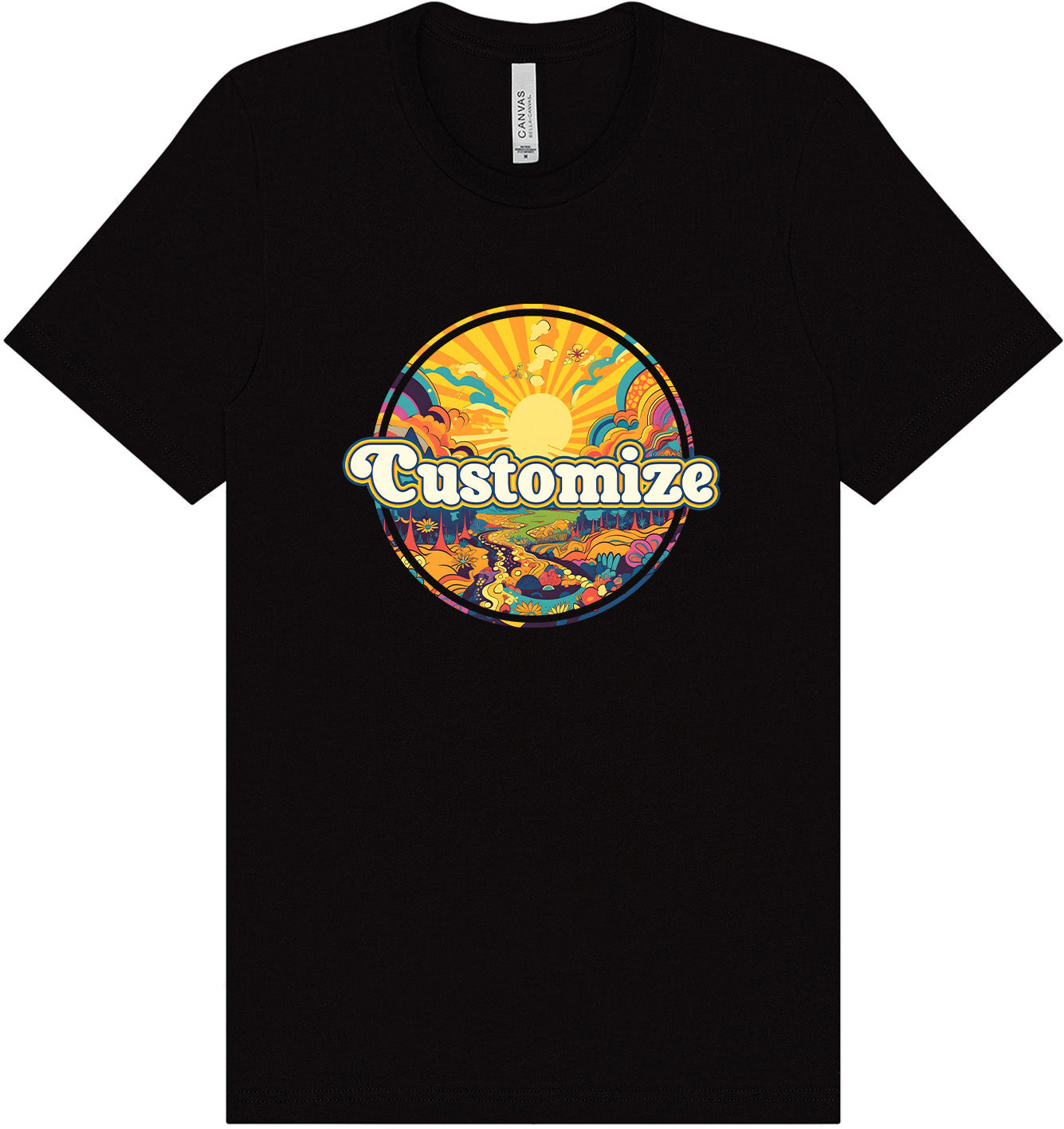 Custom Trippy Peaks Adult Bella Canvas Shirt