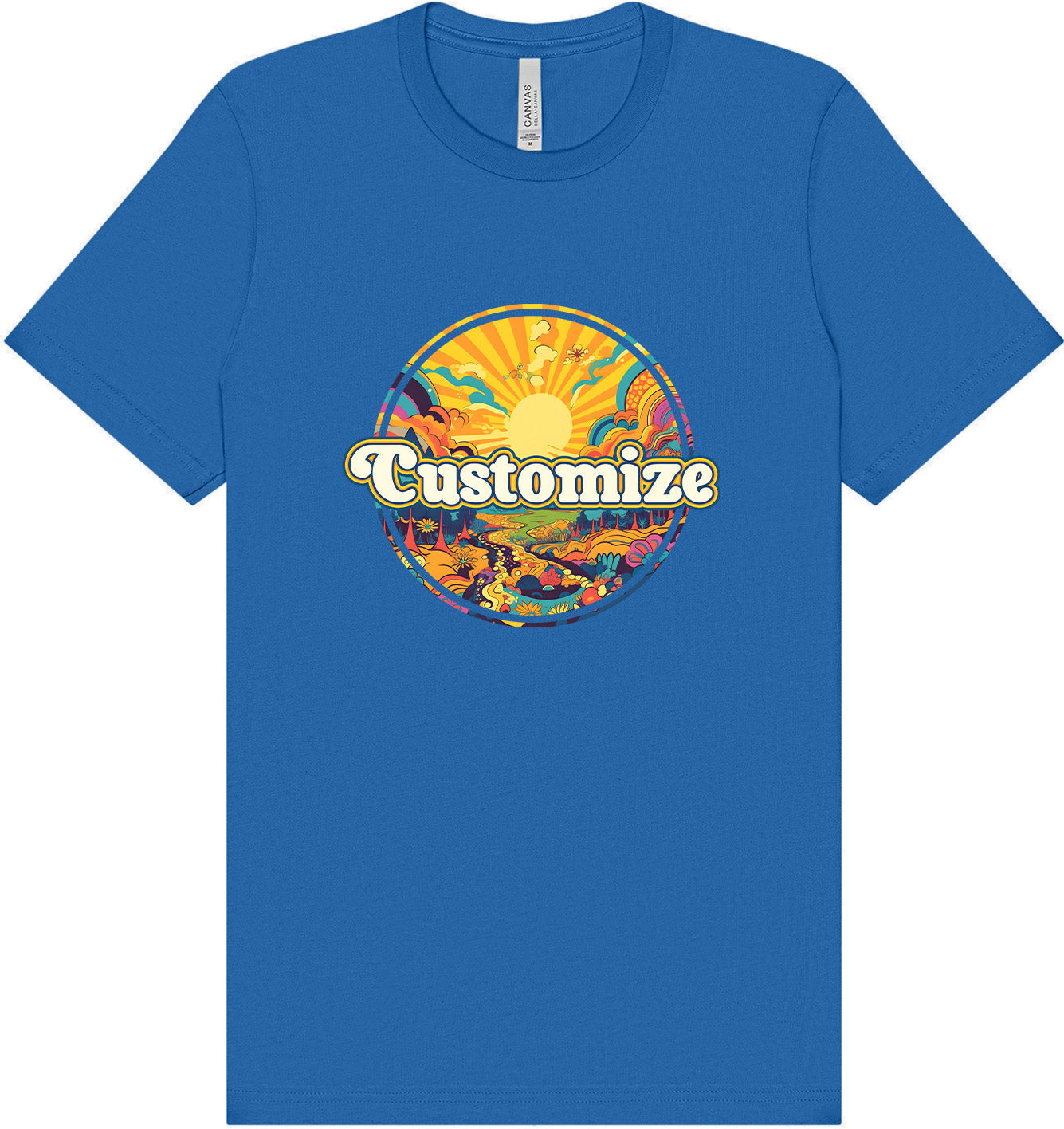 Custom Trippy Peaks Adult Bella Canvas Shirt