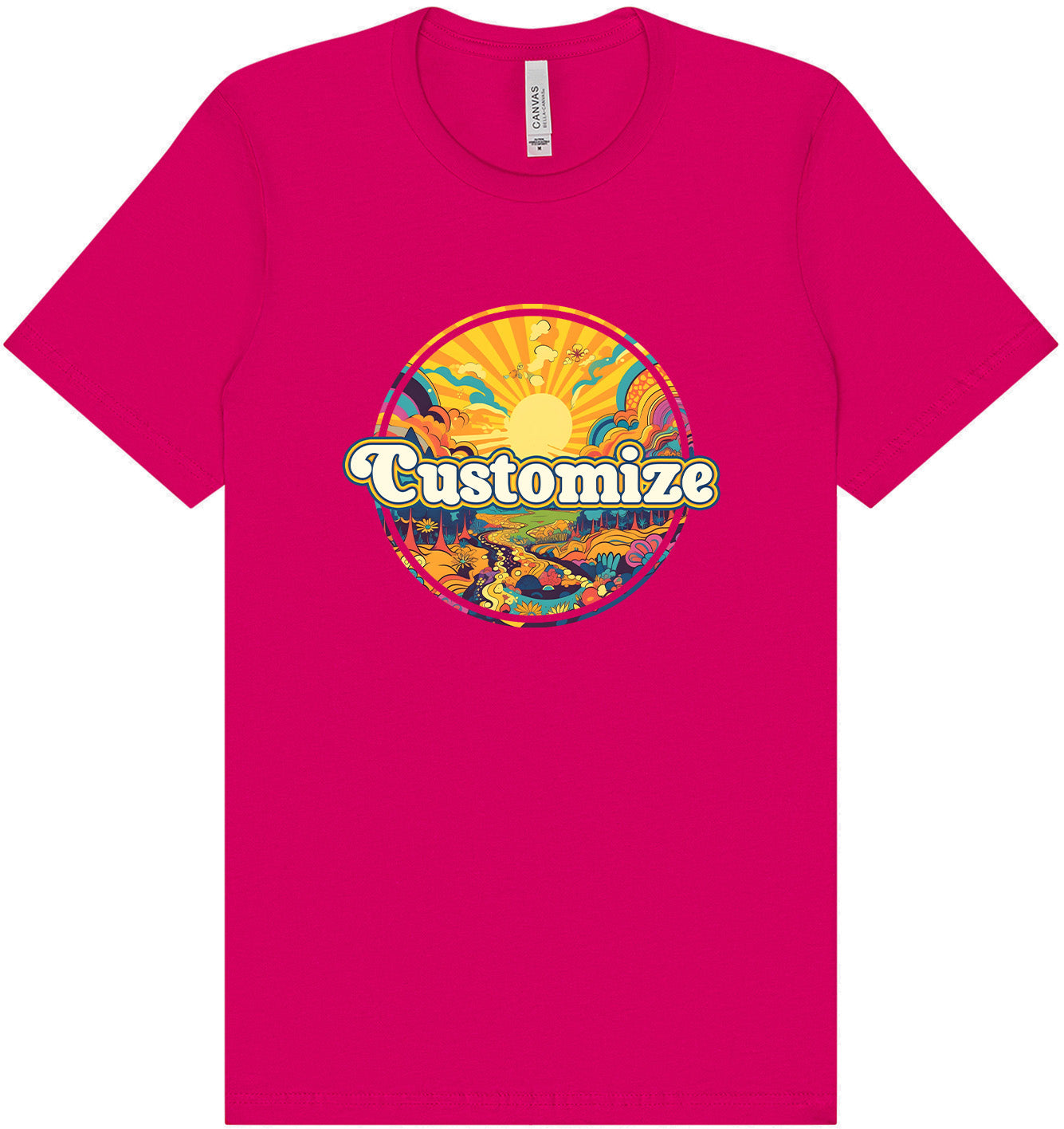 Custom Trippy Peaks Adult Bella Canvas Shirt