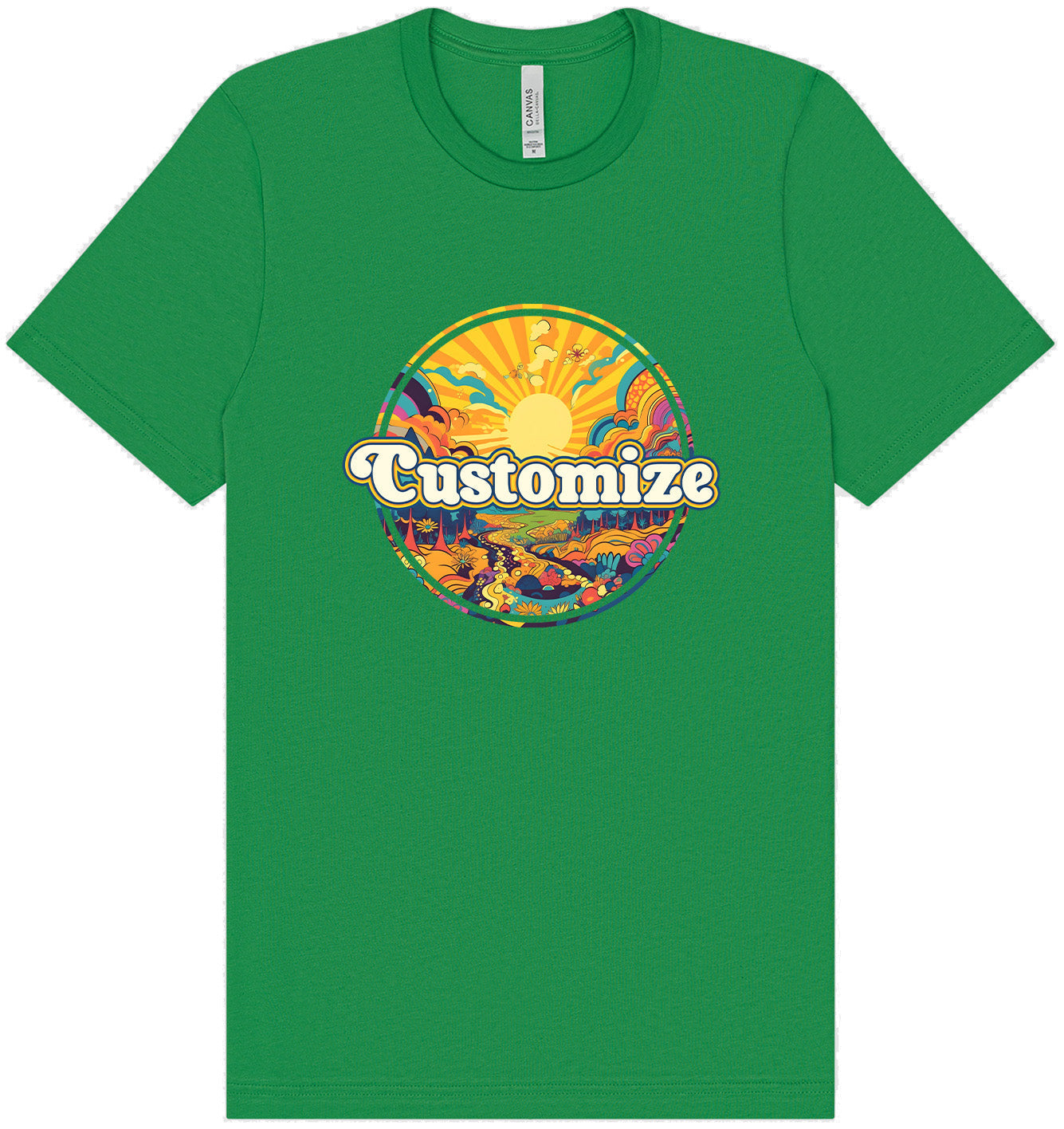 Custom Trippy Peaks Adult Bella Canvas Shirt