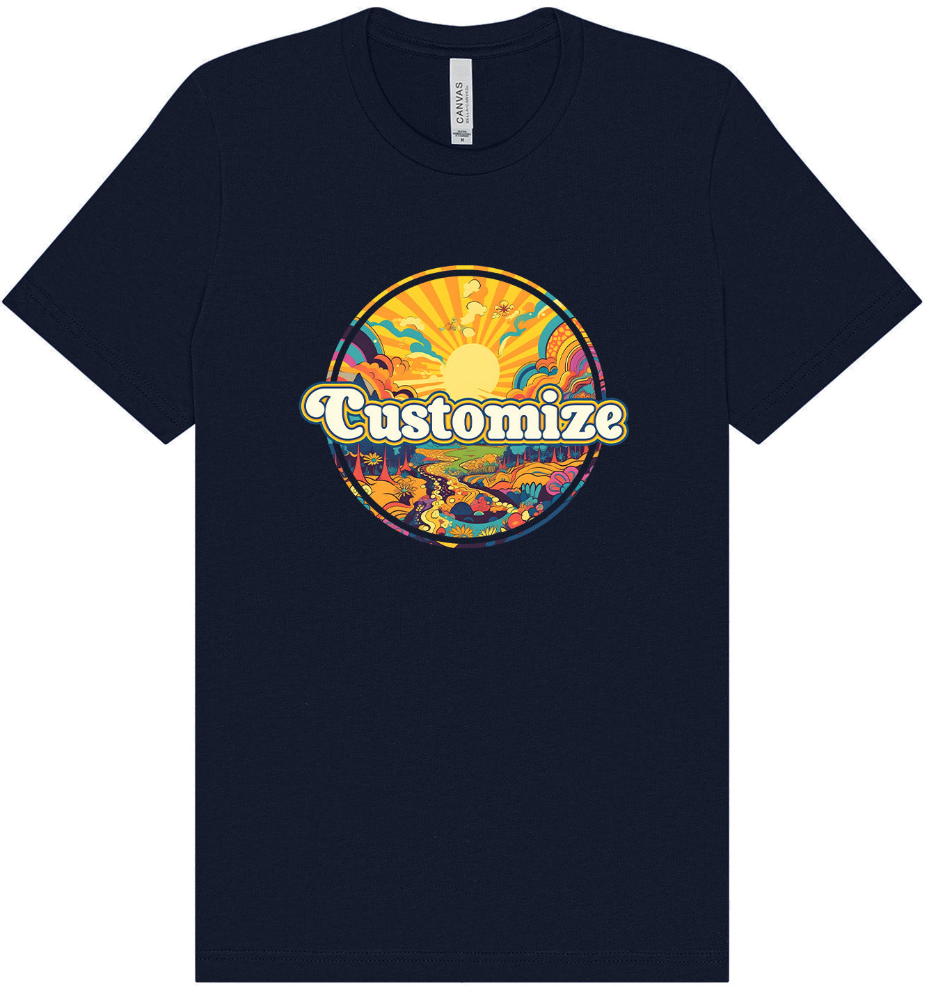 Custom Trippy Peaks Adult Bella Canvas Shirt