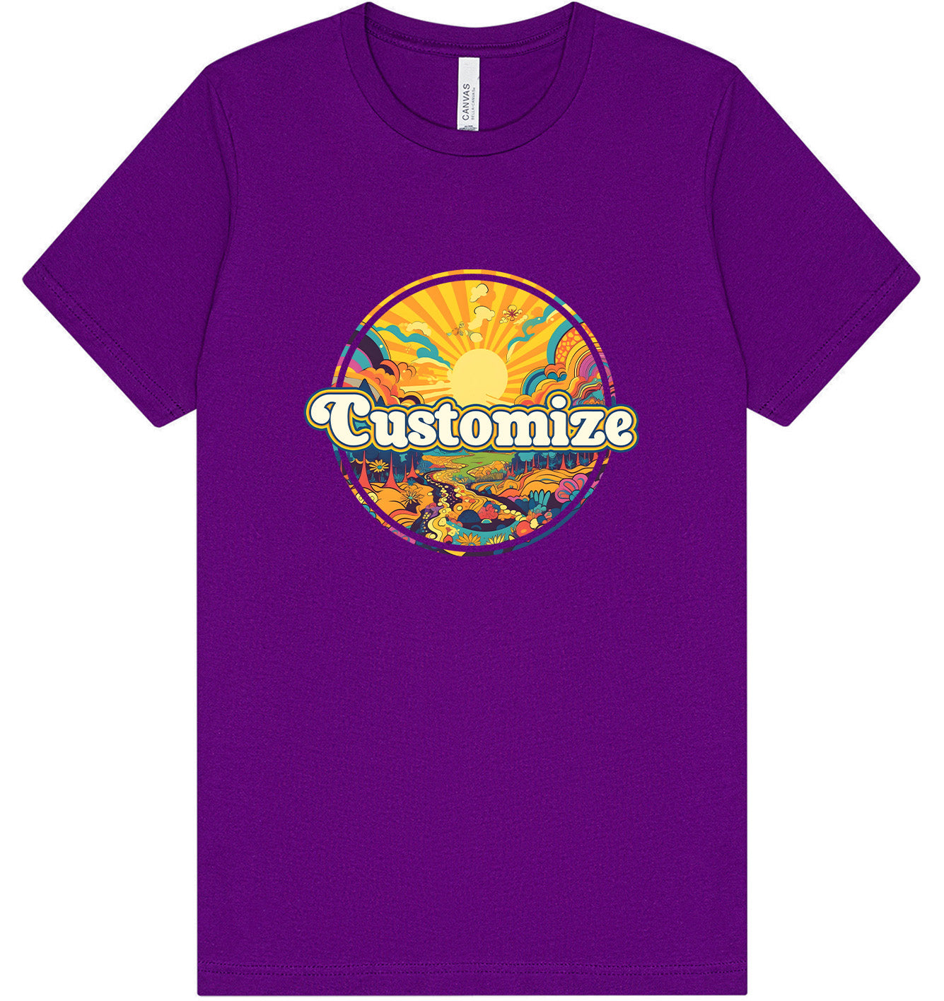 Custom Trippy Peaks Adult Bella Canvas Shirt