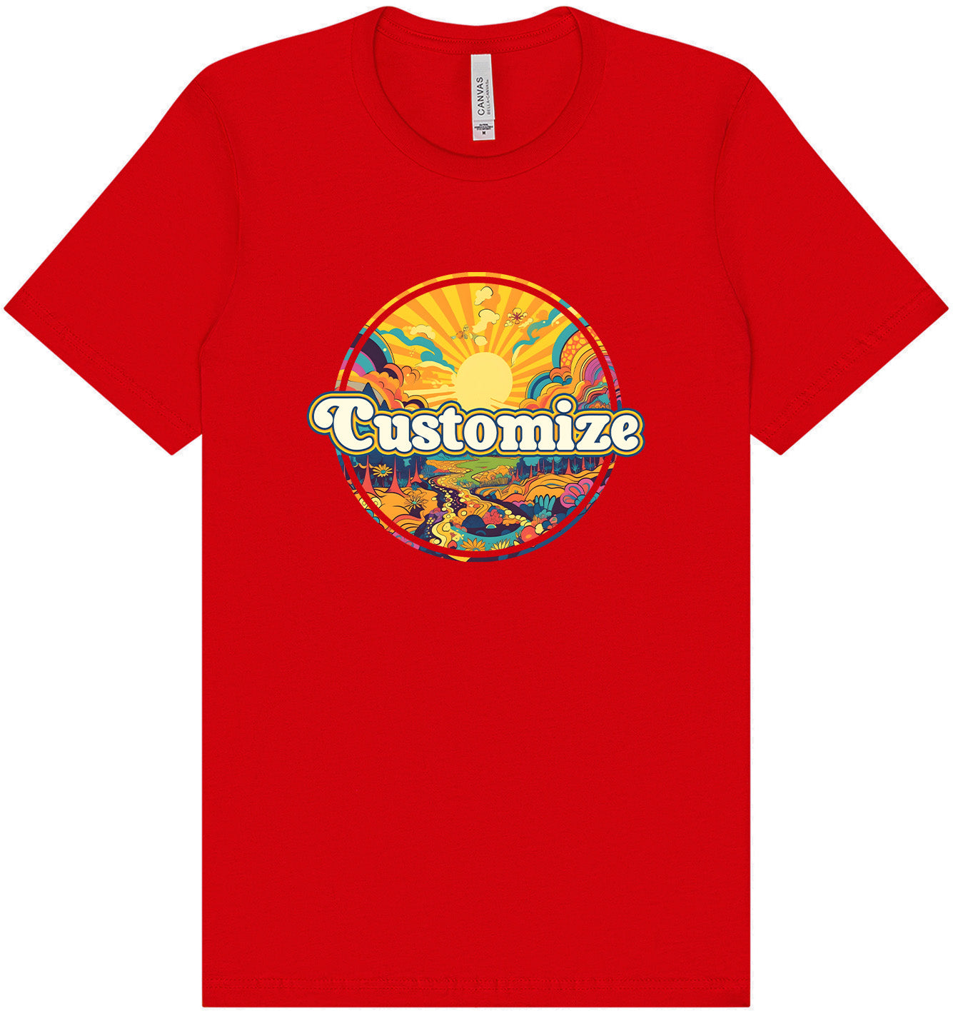 Custom Trippy Peaks Adult Bella Canvas Shirt