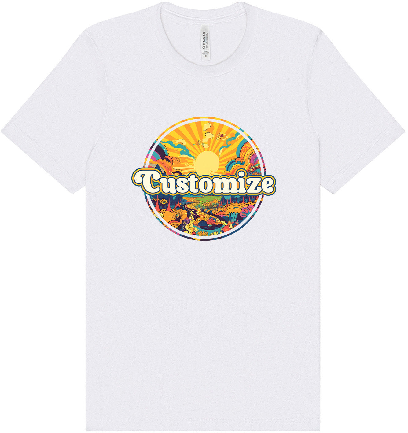 Custom Trippy Peaks Adult Bella Canvas Shirt